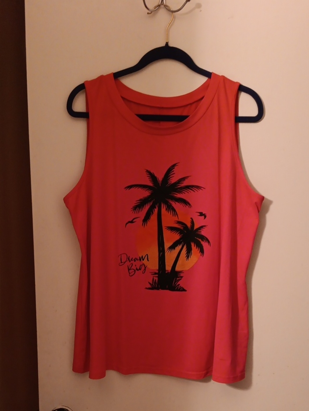 NWOT SHEIN -Pink Palm Print Sleeveless Tank
